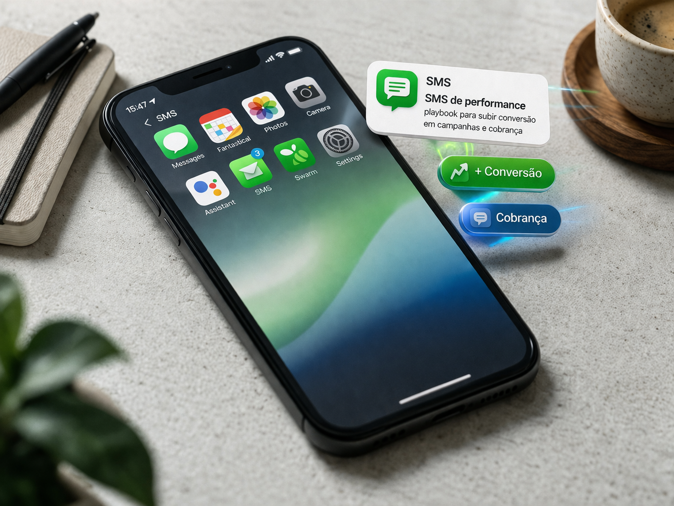 Opera&ccedil;&atilde;o de SMS e mensageria em smartphone